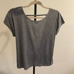 Lululemon open back, gray, size 4 shirt